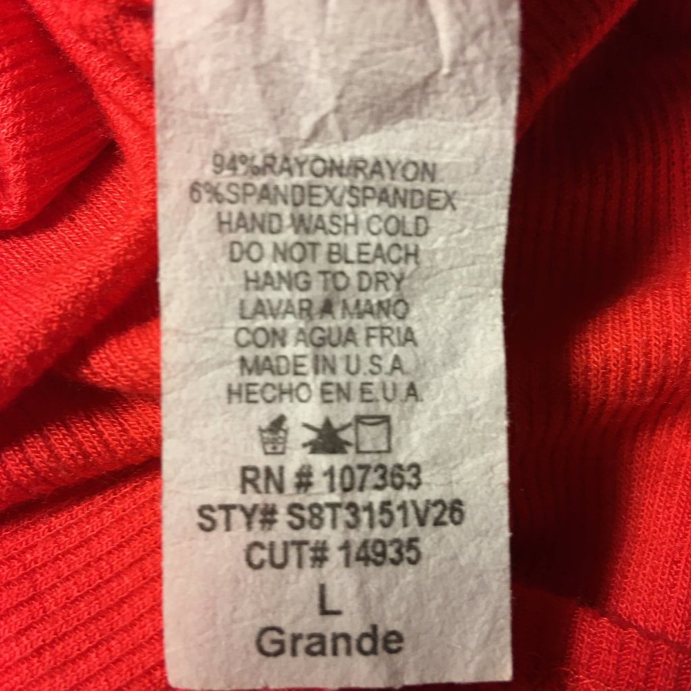 Akira | Orange Razorback Ribbed Tank Top Sz L - Picture 4 of 4